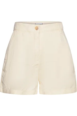 Tommy Hilfiger Cotton Linen Short Bottoms Shorts Chino Shorts Cream