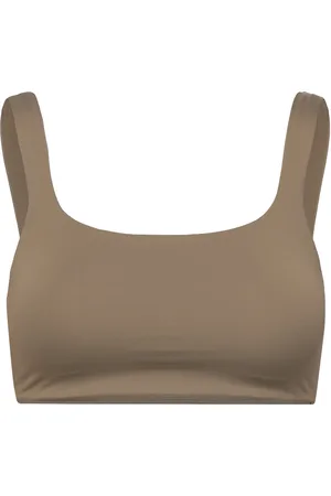 Casall Square Neck Bikini Top Sport Bikinis Bikini Tops Bandeau Bikinitops Brown