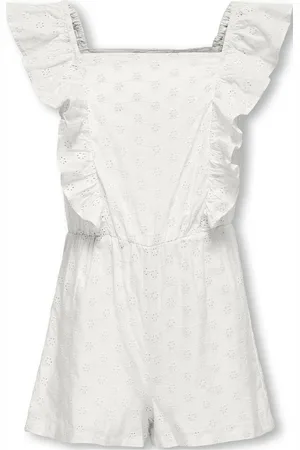 ONLY Kogelly Emb Playsuit Wvn Jumpsuit White