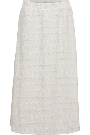 Object Objfeodora Midi Skirt Div Knelangt Skjørt White