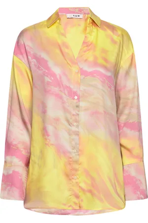 A-View Carina Shirt Tops Shirts Long-sleeved Yellow