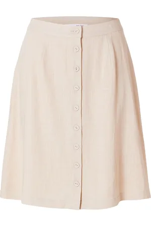 SELECTED Slfgulia Hw Short Skirt D Kort Skjørt Cream