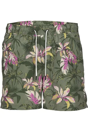 JACK & JONES Jpstfiji Jjswim Aop Originals Ly Badeshorts Green Jack & J S