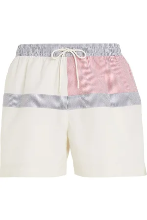Tommy Hilfiger Medium Drawstring Stripe Badeshorts White
