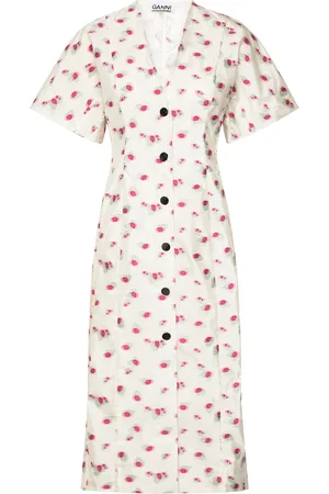 Ganni Organza Jacquard Designers Knee-length & Midi Multi/patterned