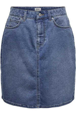 ONLY Onlwonder Hw Dnm Skirt Pim Noos Kort Skjørt Blue