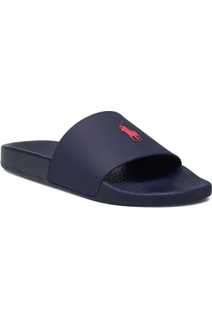Ralph Lauren Signature Pony Slide Shoes Summer Shoes Sandals Pool Sliders Blue