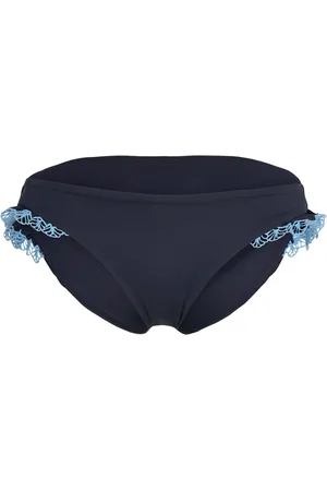 Seafolly Lucia Hipster Pant W/ Embroidery Swimwear Bikinis Bikini Bottoms Bikini Briefs Blue