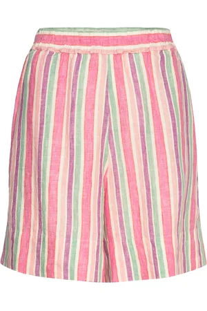 GANT Multistripe Linen Pull On Shorts Bottoms Shorts Casual Shorts Multi/patterned