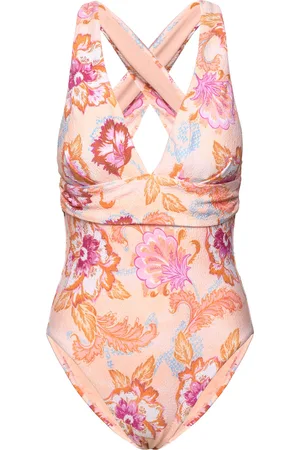 Seafolly Spring Festival Cross Back Piece Badedrakt Badetøy Pink