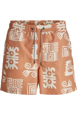 JACK & JONES Jpstfiji Jjswim Oceanday Ss24 Ly Badeshorts Orange Jack & J S