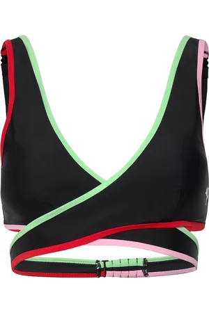 PUMA Women Contour Plunge Top Swimwear Bikinis Bikini Tops Triangle Bikinitops Multi/patterned