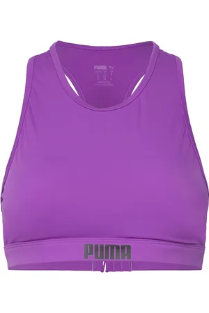PUMA Women Racerback Top 1P Sport Bikinis Bikini Tops Bandeau Bikinitops Purple