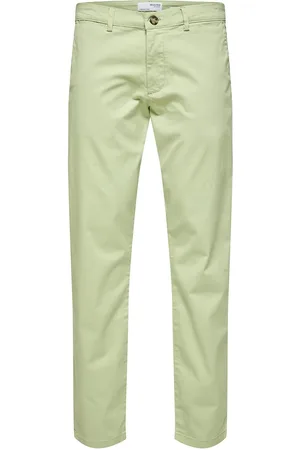SELECTED Slh175-Slim New Miles Flex Pant Noos Bottoms Trousers Chinos Green