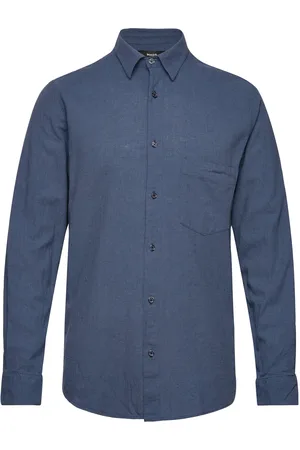 Mads Norgaard Cotton Linen Sune Shirt Tops Shirts Casual Blue