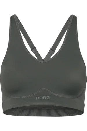 Björn Borg Borg Mid V Support Sport Bras & Tops Sports Bras - All Grey