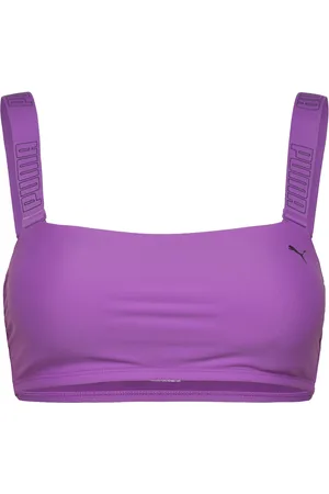 PUMA Women Bandeau Top 1P Sport Bikinis Bikini Tops Bandeau Bikinitops Purple