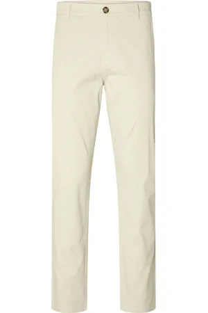 SELECTED Slh175-Slim Bill Pant Flex Noos Bottoms Trousers Chinos Cream