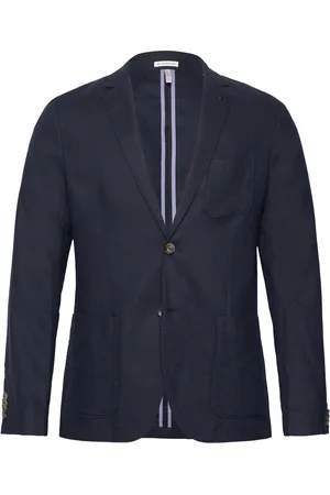 TOM TAILOR Cotton Linen Blazer Suits & Blazers Blazers Single Breasted Blazers Navy
