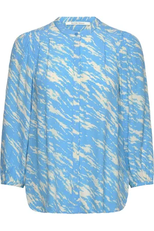 Second Female Corbett Shirt Tops Blouses Long-sleeved Blue