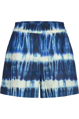 Mads Norgaard Colin Lora Shorts Aop Bottoms Shorts Casual Shorts Blue