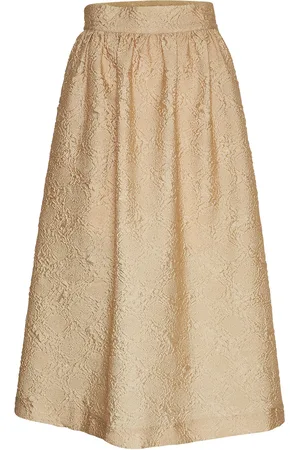 MSCH Mschaldis Skirt Knelangt Skjørt Beige