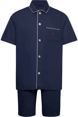 Ralph Lauren Striped Cotton Pajama Set Pyjamas Navy
