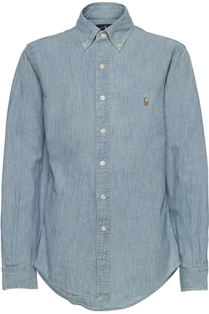 Ralph Lauren Slim Fit Chambray Shirt Designers Shirts Casual Blue