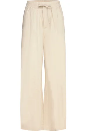 mbyM Grasielle-M Bottoms Trousers Wide Leg Beige