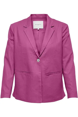ONLY Carola-Caro L/S Linen Blazer Tlr Blazers Single Breasted Blazers Pink