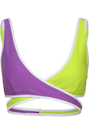PUMA Women Contour Plunge Top Swimwear Bikinis Bikini Tops Triangle Bikinitops Multi/patterned