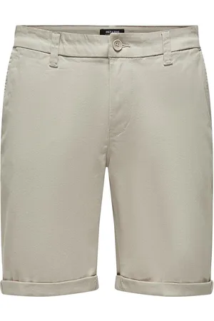 Only & Sons Onspeter Life Regular 0013 Shorts Noos Bottoms Shorts Chinos Shorts Cream