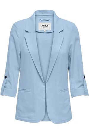 ONLY Onlcaro 3/4 Unlined Blazer Cc Tlr Blazers Single Breasted Blazers Blue