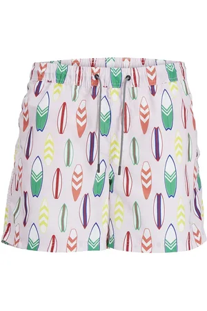 JACK & JONES Jpstfiji Jjswim Aop Ss24 Ly Sn Badeshorts Pink Jack & J S