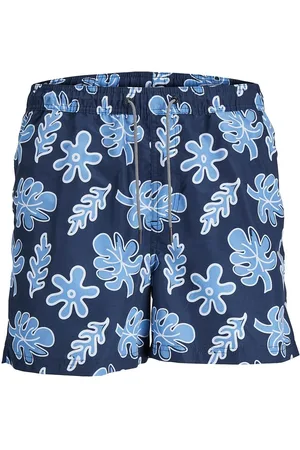 JACK & JONES Jpstfiji Jjswim Aop Ss24 Ly Sn Badeshorts Blue Jack & J S
