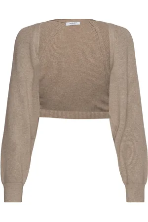 MSCH Mschacentia Rachelle Bolero Tops Knitwear Cardigans Beige