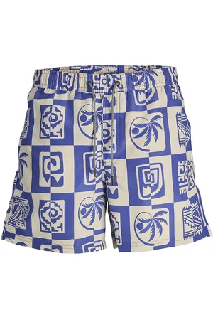 JACK & JONES Jpstfiji Jjswim Oceanday Ss24 Ly Badeshorts Blue Jack & J S