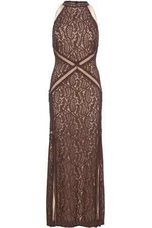 Guess New Liza Dress Maxikjole Festkjole Brown