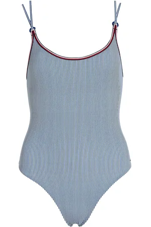 Tommy Hilfiger Piece Print Badedrakt Badetøy Blue