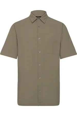 Mads Norgaard Grida Cotton Victor Shirt Ss Tops Shirts Short-sleeved Green
