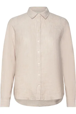 GANT Reg Linen Chambray Shirt Tops Shirts Long-sleeved Beige