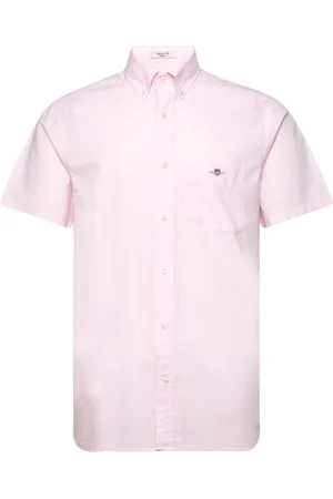 GANT Reg Classic Poplin Ss Shirt Tops Shirts Short-sleeved Multi/patterned