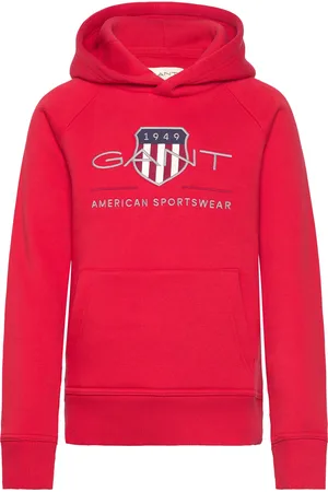 GANT Archive Shield Hoodie Tops Sweat-shirts & Hoodies Hoodies Red