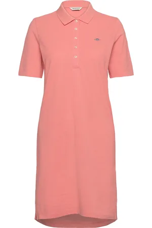 GANT Slim Shield Ss Pique Polo Dress Kort Kjole Pink