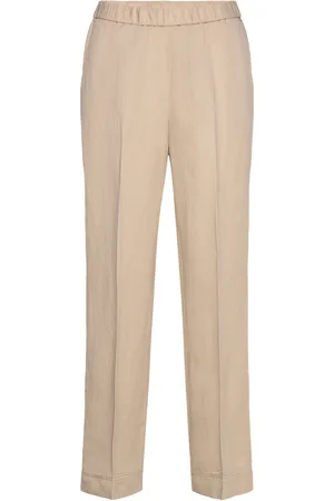 GANT Rel Linen Blend Pull On Pants Bottoms Trousers Linen Trousers Beige