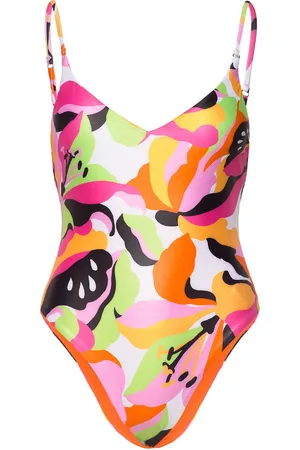 Seafolly Rio V Neck Piece Badedrakt Badetøy Multi/patterned