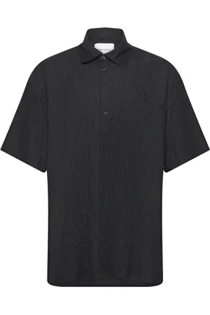 Les Deux Globe Loose Ss Shirt Tops Shirts Short-sleeved Black