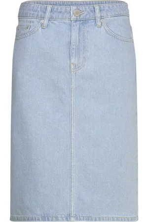 2nd Day 2Nd Mica Tt - Classic Denim Knelangt Skjørt Blue