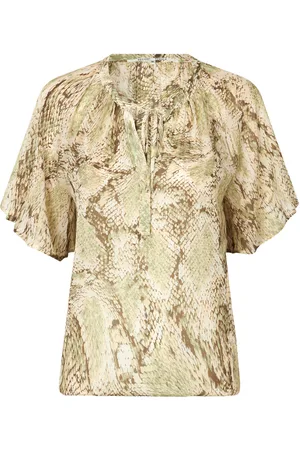 Second Female Relia Blouse Tops Blouses Short-sleeved Green