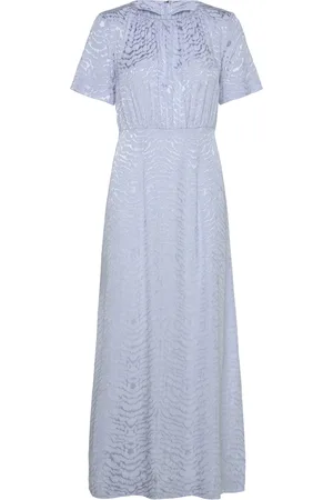 Object Objosani Ss Long Dress 132 Maxikjole Festkjole Blue